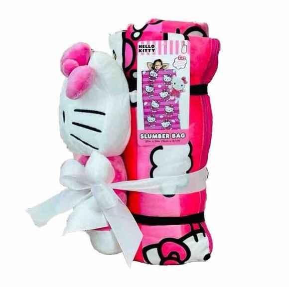 Hello Kitty Sanrio Slumber Bag & Character Plush Pillow Pal NEW - Picture 3 of 6